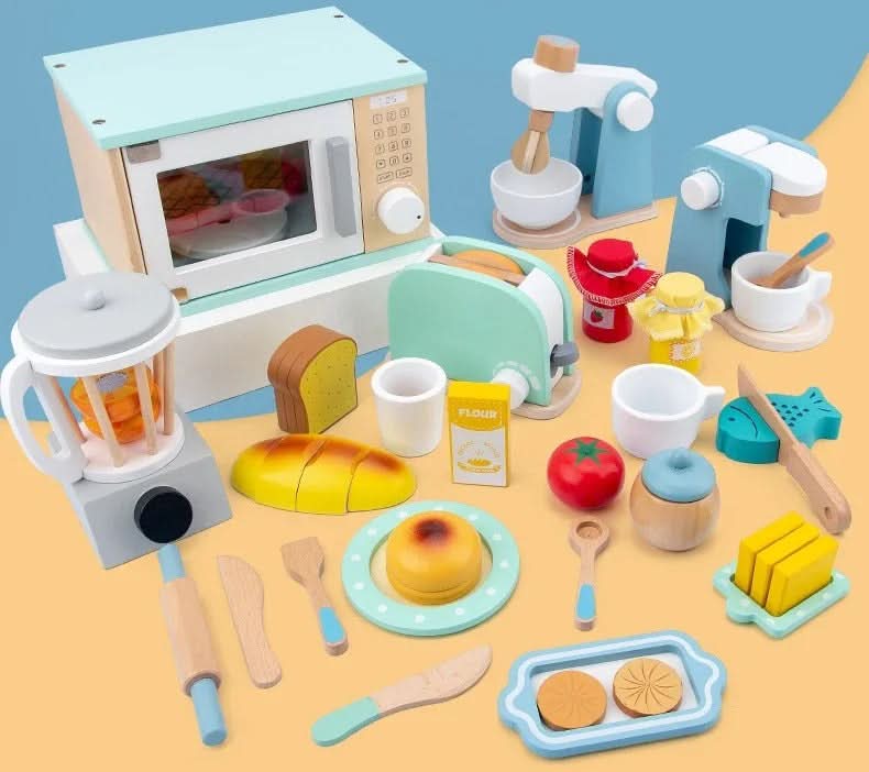 Set de cocina de madera realista ChefNest — Juego creativo sin pantallas