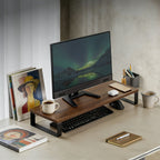 Foldable Wooden Laptop & Tablet Holder with Ergonomic Desk Design - Euroselle