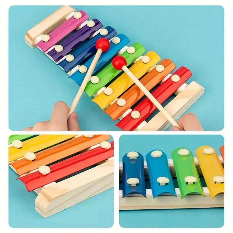 طقم مونتيسوري للأطفال من BrightNest بخمس وظائف في واحد — لعبة تعليمية بخمسة أنشطة، تصميم مدمج