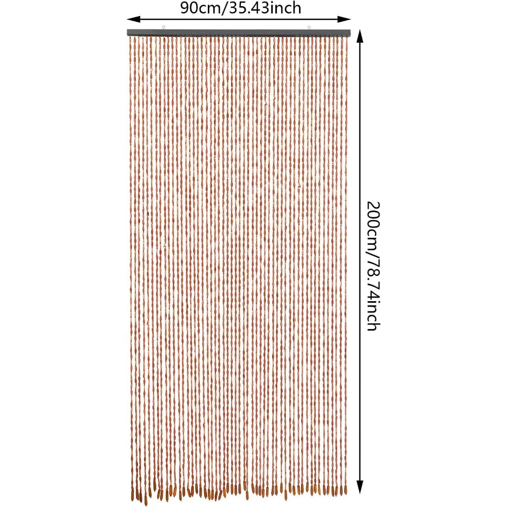 Decorative Bamboo Bead Curtain for Stylish Doorway Privacy - Euroselle