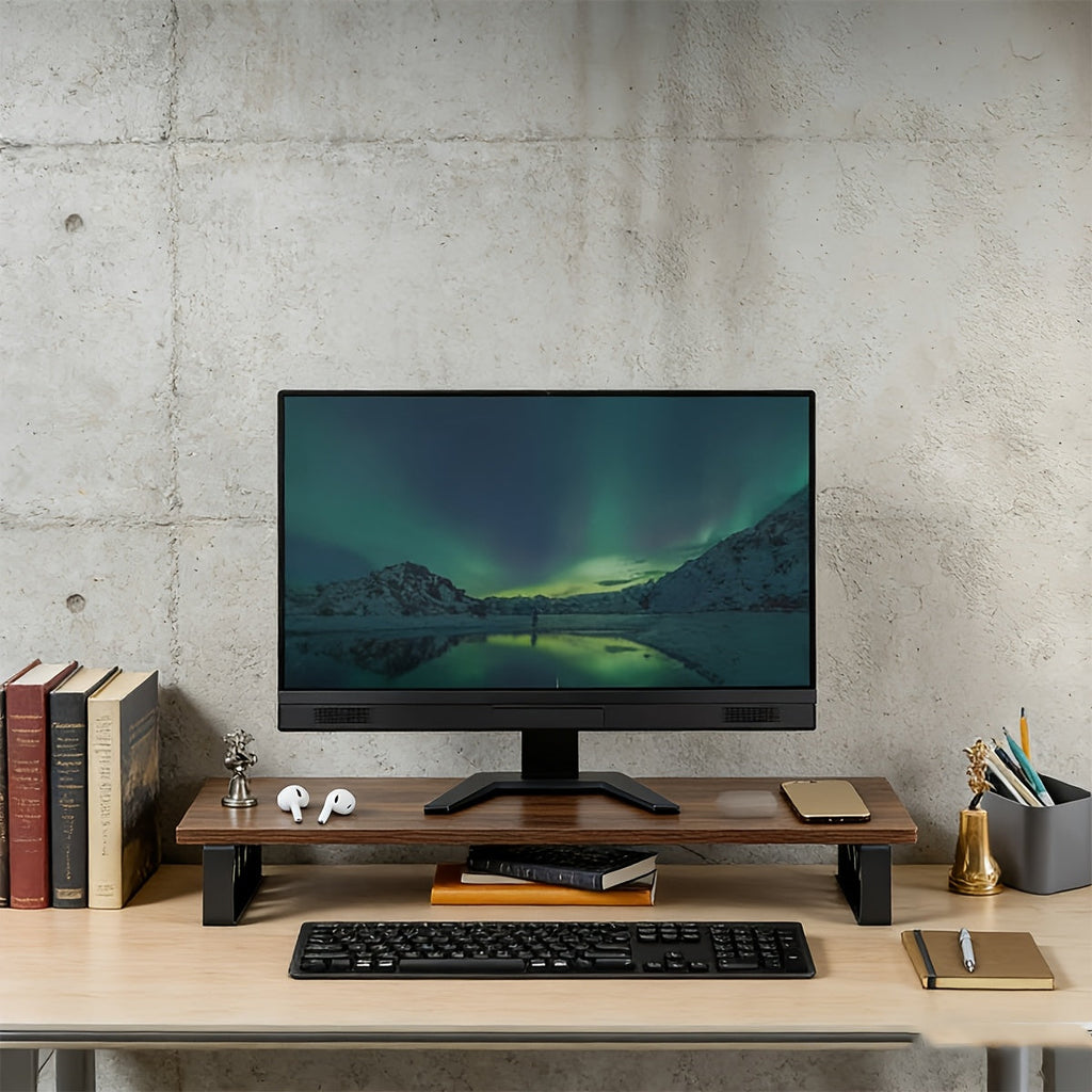 Foldable Wooden Laptop & Tablet Holder with Ergonomic Desk Design - Euroselle