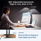 Dual-Tube Clip-On LED Reading Lamp - Euroselle