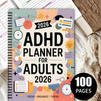 FOCUSVAULT – 2026 Eksklusiv ADHD Voksenplanlægger Struktureret Daglig og Ugentlig Produktivitetsjournal - Euroselle