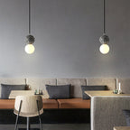 LumaNova Modern Bulbs Small LED Pendant Lamps Black White Glass Dining Table