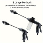 High-Pressure Garden Water Gun with Foam Cannon and Long Handle Sprayer - Euroselle