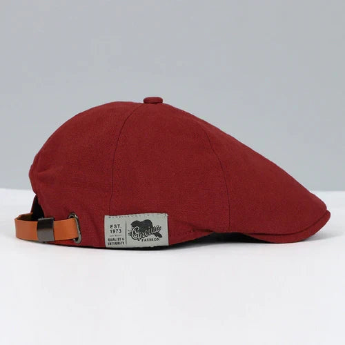 Leichtes, verstellbares Barett für Herren – Schwarz, Rot, Blau, Gelb, Beige