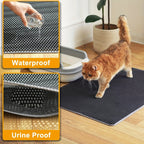 Honigwaben-Wasserdichte Katzenstreu-Matte mit Geruchskontrolle & waschbar - Euroselle