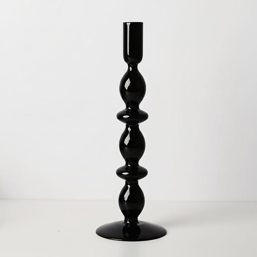 Minimalist Glass Candle Holder Vase Decorative Art Piece - Euroselle