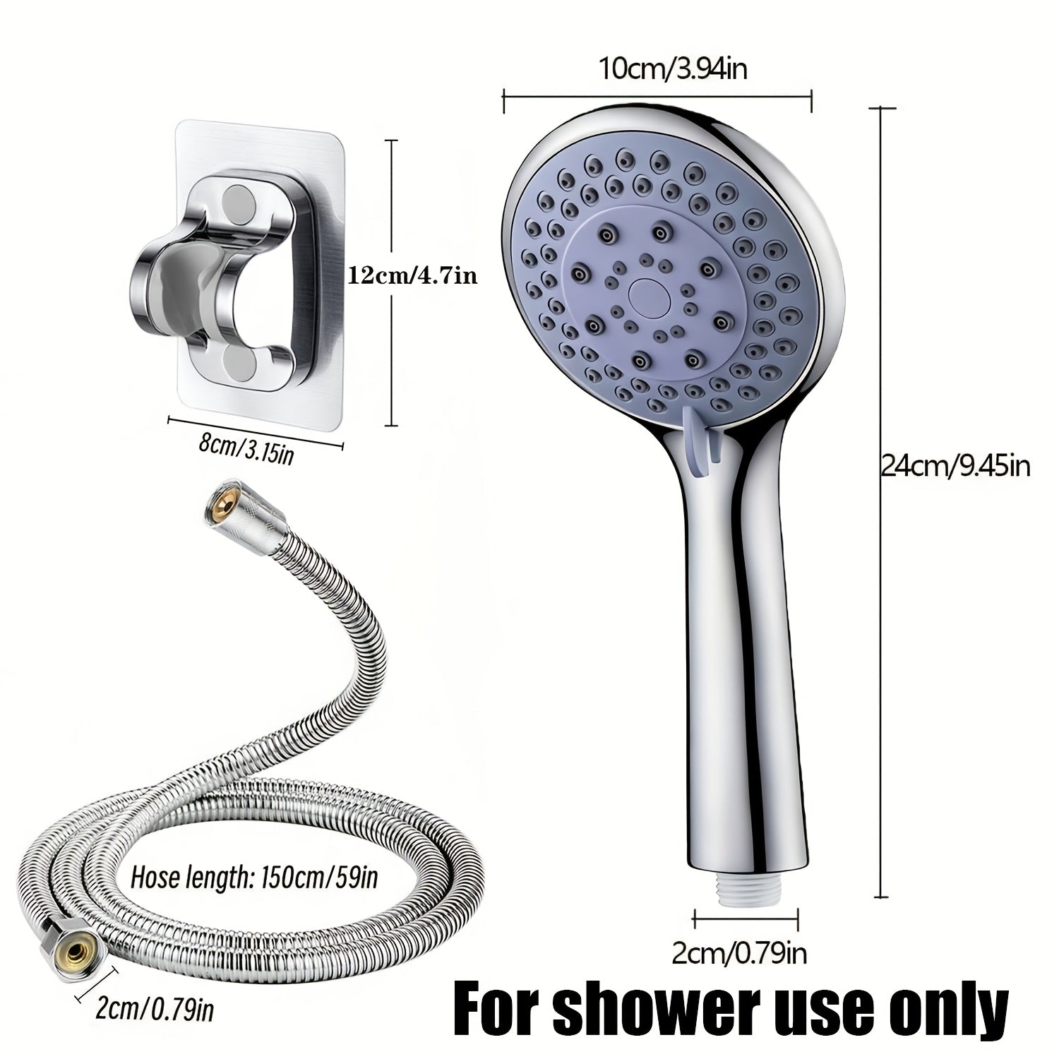 5-Mode High-Pressure Shower Head Set - Euroselle