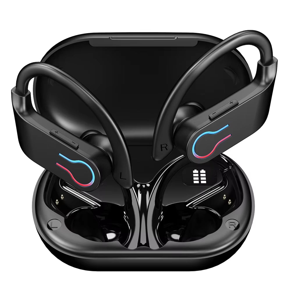 Wireless Ear Hook Earbuds — IPX7, Bluetooth 5.3, 200-Hour Battery