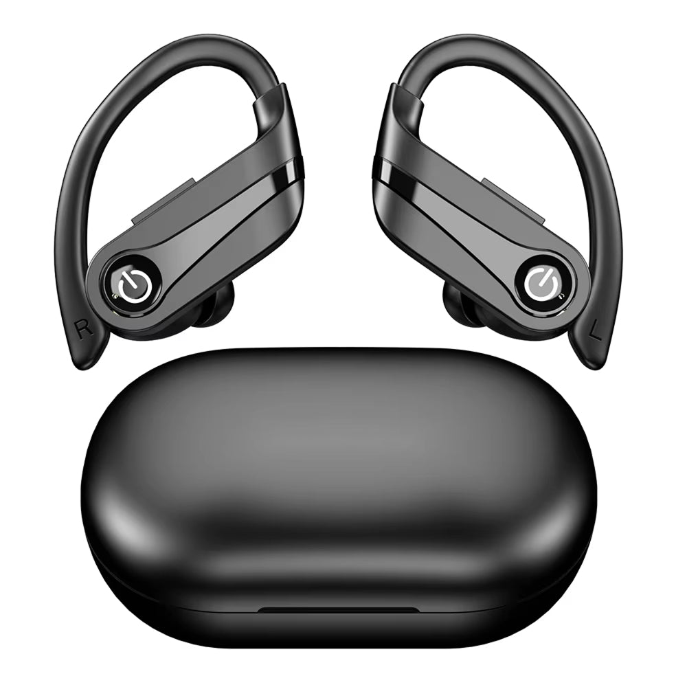 Wireless Ear Hook Earbuds — IPX7, Bluetooth 5.3, 200-Hour Battery