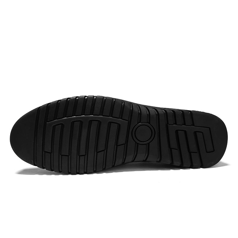 Men's Black Leather Oxfords – Waterproof Non-Slip Casual Dress Shoes