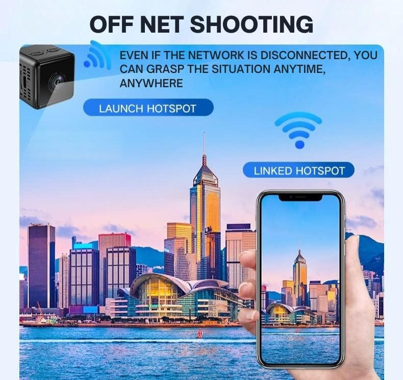 1080P Wireless WiFi Security Camera | Weather-Resistant, App-Controlled & Ideal for Indoor and Outdoor Surveillance | Small Closed Circuit Camera | Euroselle