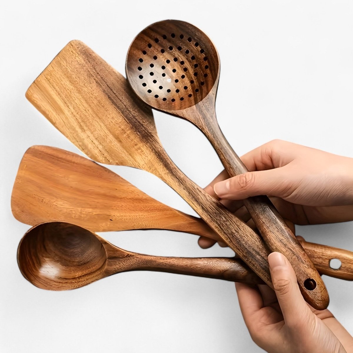 11-piece heat-resistant wooden kitchen set - WoodChef | Euroselle