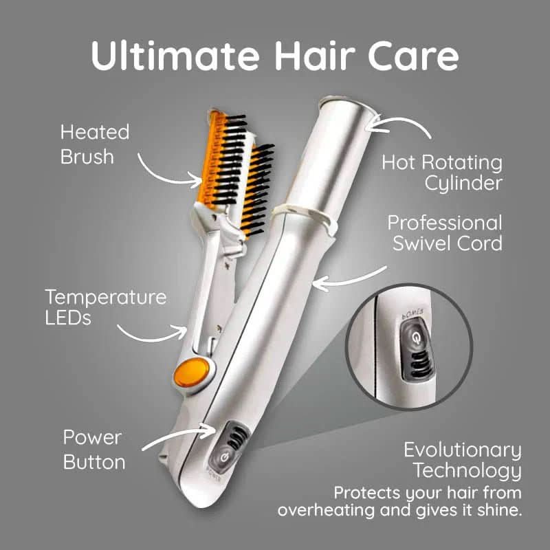 2-in-1 Rotating Hair Brush for Styling and Smoothing | Euroselle
