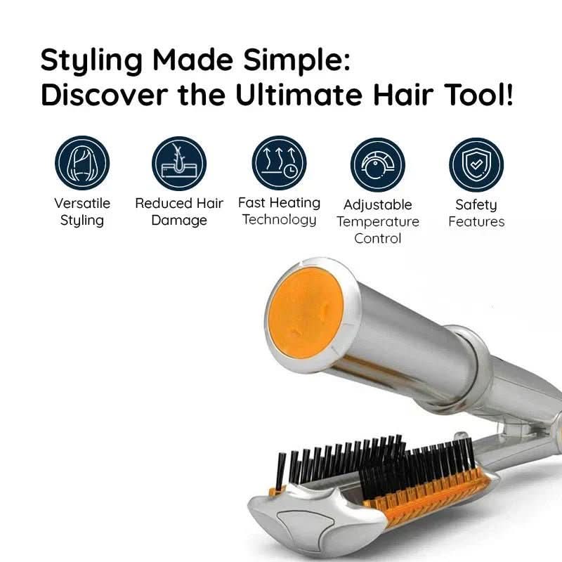 2-in-1 Rotating Hair Brush for Styling and Smoothing | Euroselle
