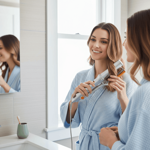 Περιστρεφόμενη βούρτσα μαλλιών 2‑σε‑1 για styling και λείανση | Euroselle