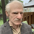 Accesorio de disfraz y tocado con máscara de cabeza de anciano realista | Euroselle