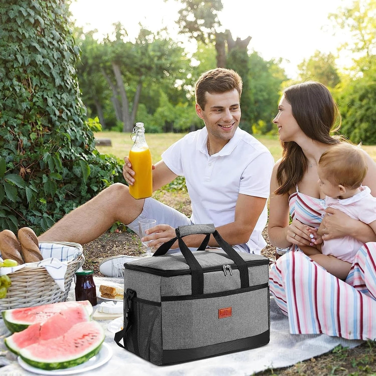 33L Waterproof Cooler Bag | Insulated, Spacious & Ideal for Picnics, Beach Days, Hiking and Outdoor Activities | Euroselle