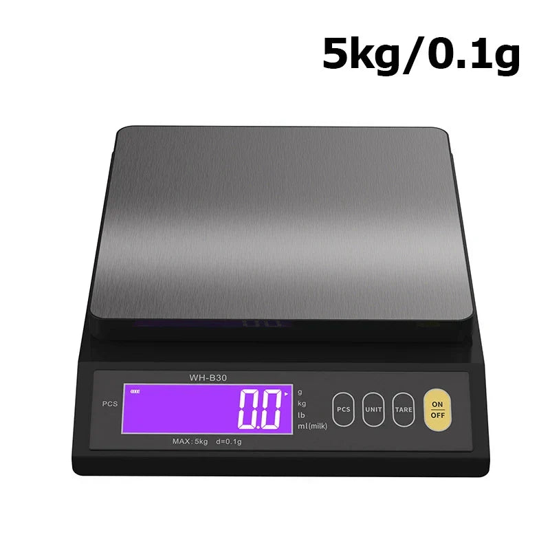 Kjøkkenvekt i rustfritt stål: 5 kg/0,1 g eller 10 kg/1 g, vanntett | Euroselle