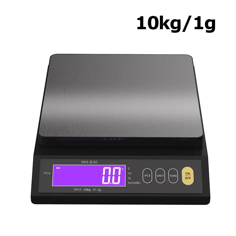 Kjøkkenvekt i rustfritt stål: 5 kg/0,1 g eller 10 kg/1 g, vanntett | Euroselle