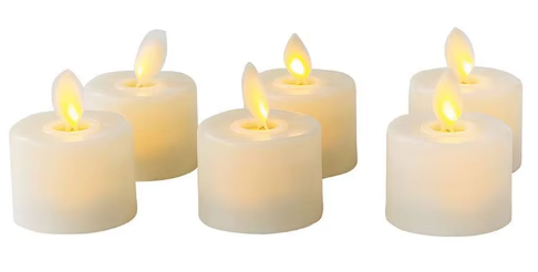 6 Piece Realistic Flameless Candles with Remote Control | Euroselle