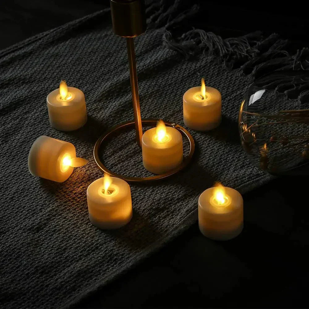 6 Piece Realistic Flameless Candles with Remote Control | Euroselle