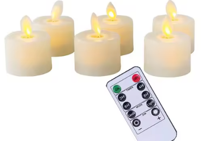 6 Piece Realistic Flameless Candles with Remote Control | Euroselle