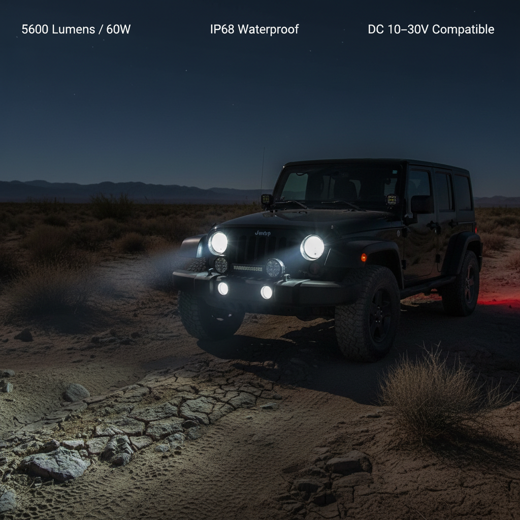 Euroselle 7 英寸汽车及 4x4 越野车 LED 驾驶灯 | Euroselle