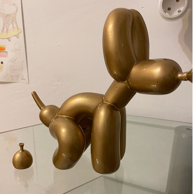 Sculptură de câine din rășină, în formă de balon | Euroselle