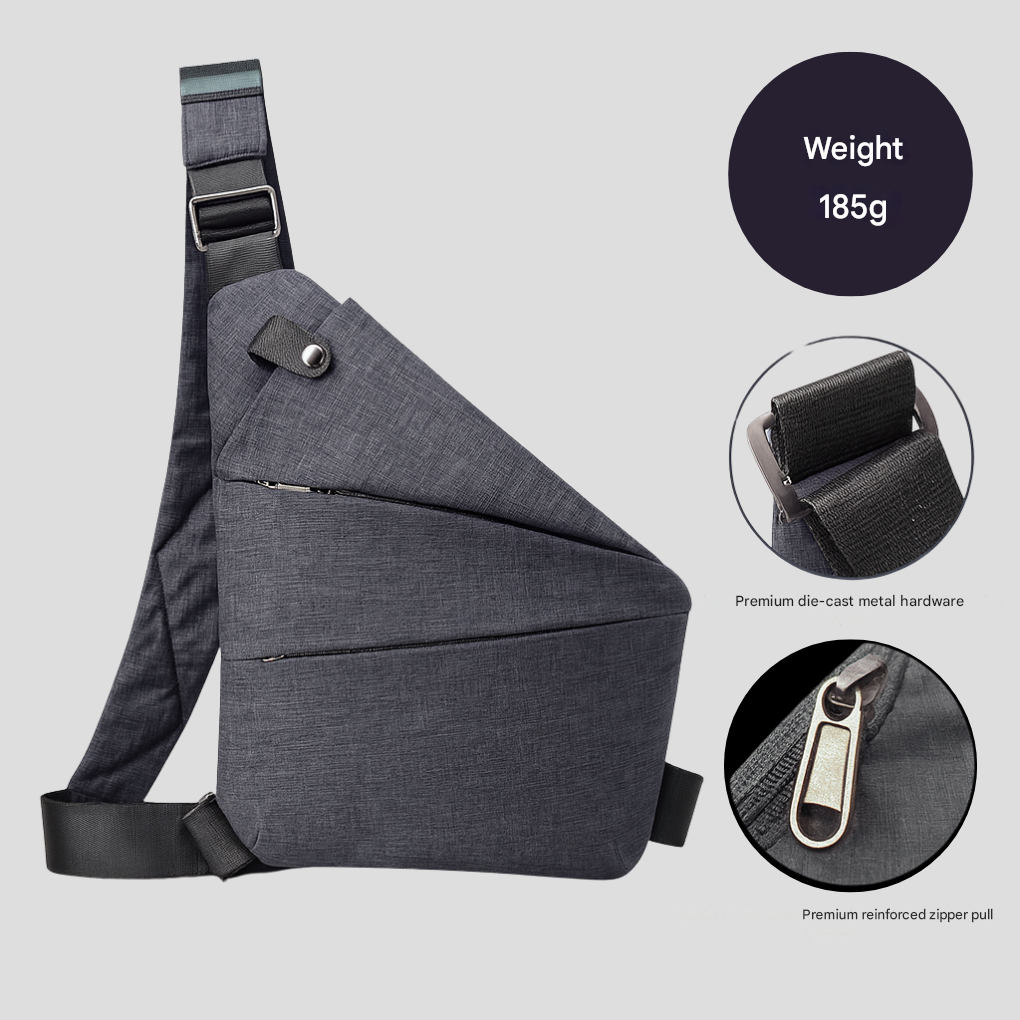 RFID-Blocking Shoulder Sling Organizer with Slash-Resistant Strap
