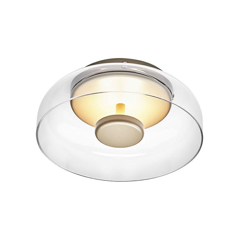 Moderne LED-loftlampe med glaskuppel | Euroselle
