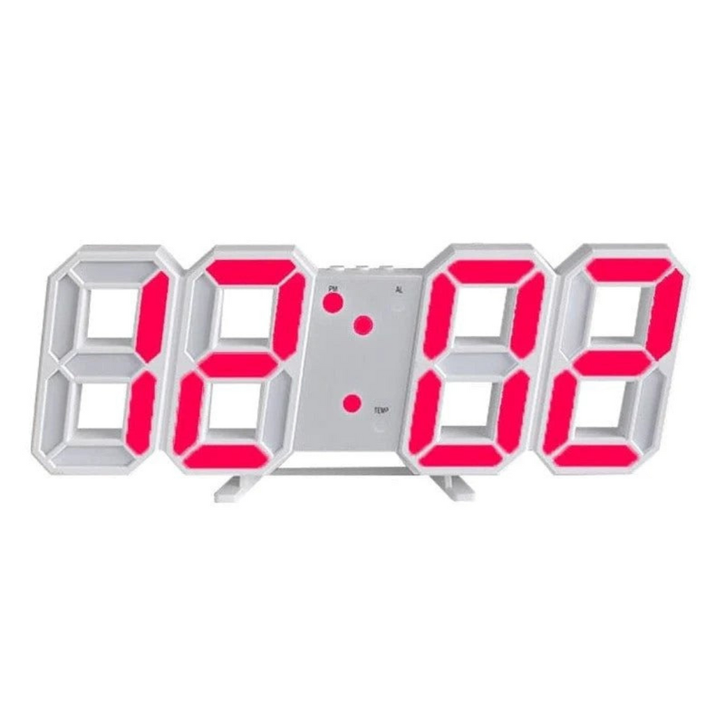 Modern 3D LED-falióra digitális idő kijelzővel | Euroselle