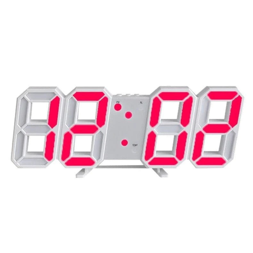Modern 3D LED-falióra digitális idő kijelzővel | Euroselle