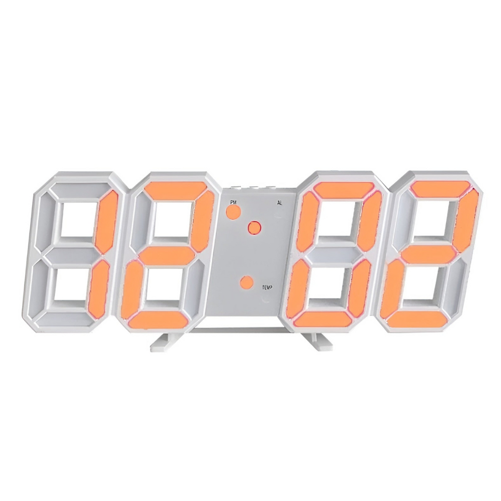 Modern 3D LED-falióra digitális idő kijelzővel | Euroselle