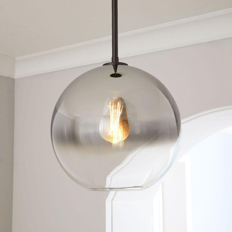 Orbital pendellampe i glas | Moderne messinglampe | Euroselle