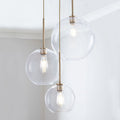 Orbital pendellampe i glas | Moderne messinglampe | Euroselle