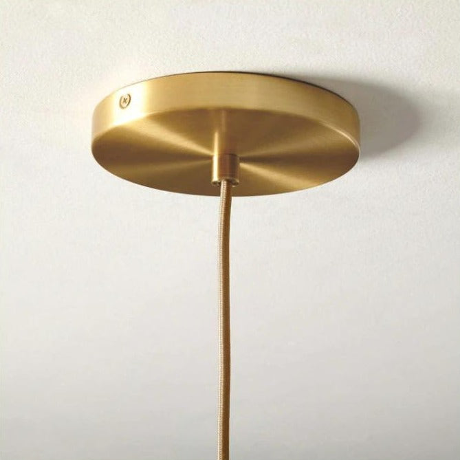 Orbital pendellampe i glas | Moderne messinglampe | Euroselle