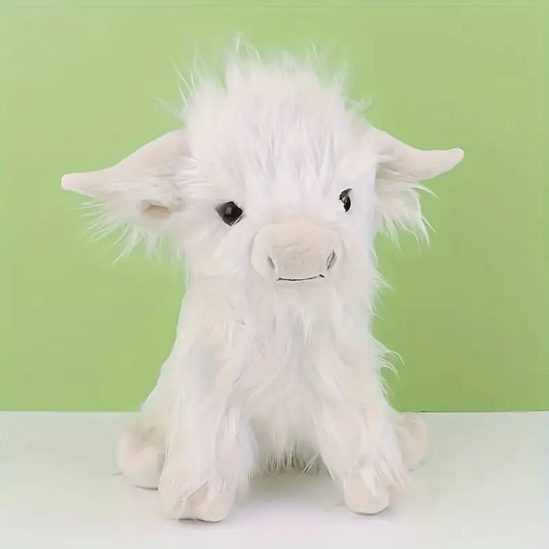 Highland gosig ko | Mjuk och mysig gosedjur | Brun/vit | Euroselle