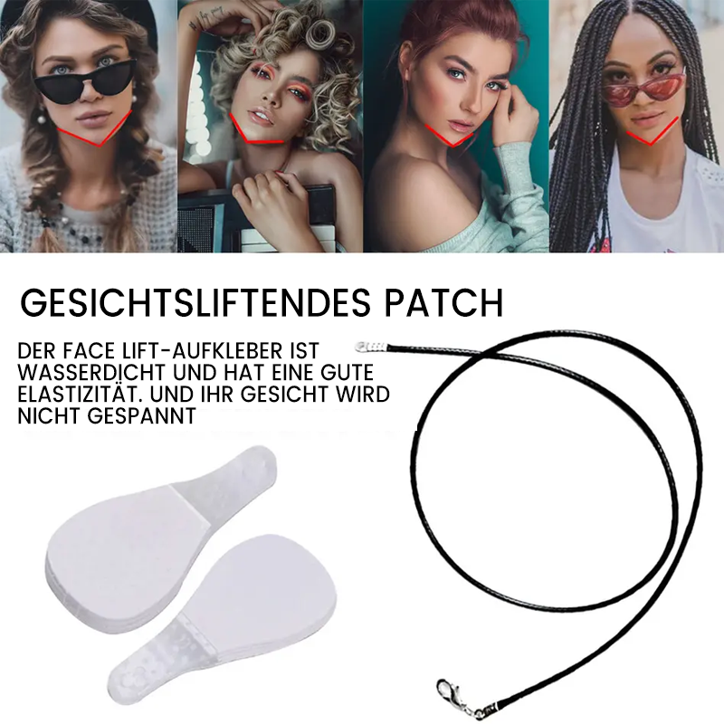 Onzichtbare faceliftpleisters | 120 stuks | Ultr dunne hechttechnologie van 0,02 mm | Waterdicht en hypoallergeen | Mechanische V-vormige lifting | Transparant | Euroselle