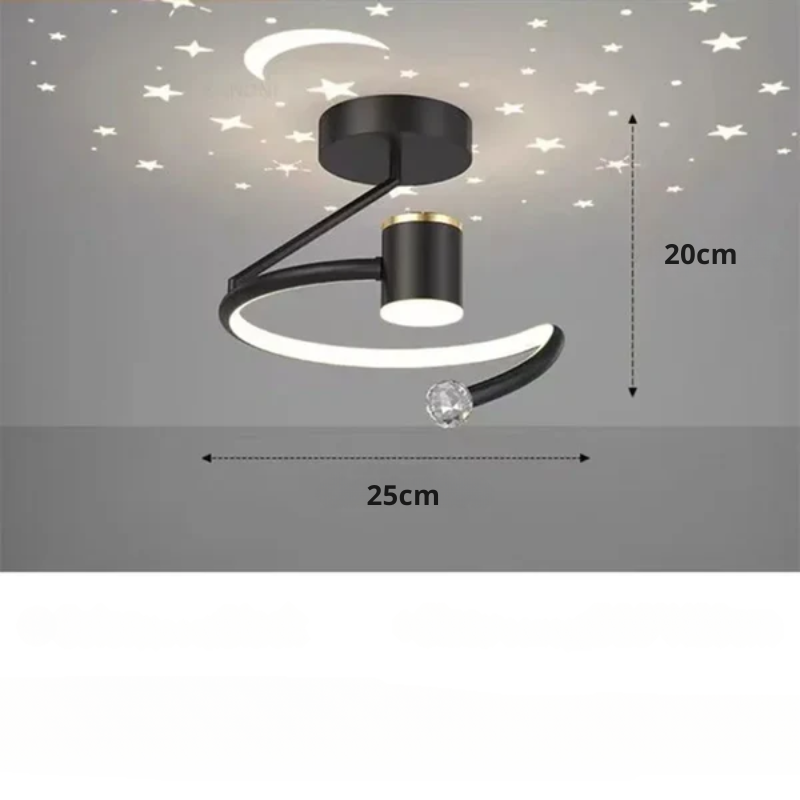 مصابيح سقف LED بتصميم السماء المرصعة بالنجوم – تصميم مصباح معلّق عصري لغرف الأطفال وغرف المعيشة | يوروسيل