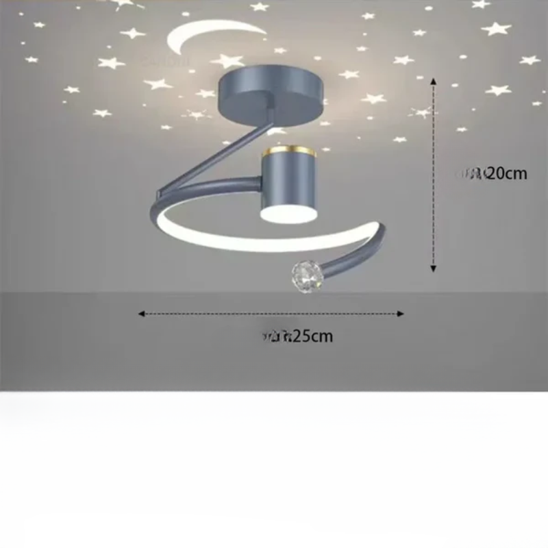 مصابيح سقف LED بتصميم السماء المرصعة بالنجوم – تصميم مصباح معلّق عصري لغرف الأطفال وغرف المعيشة | يوروسيل