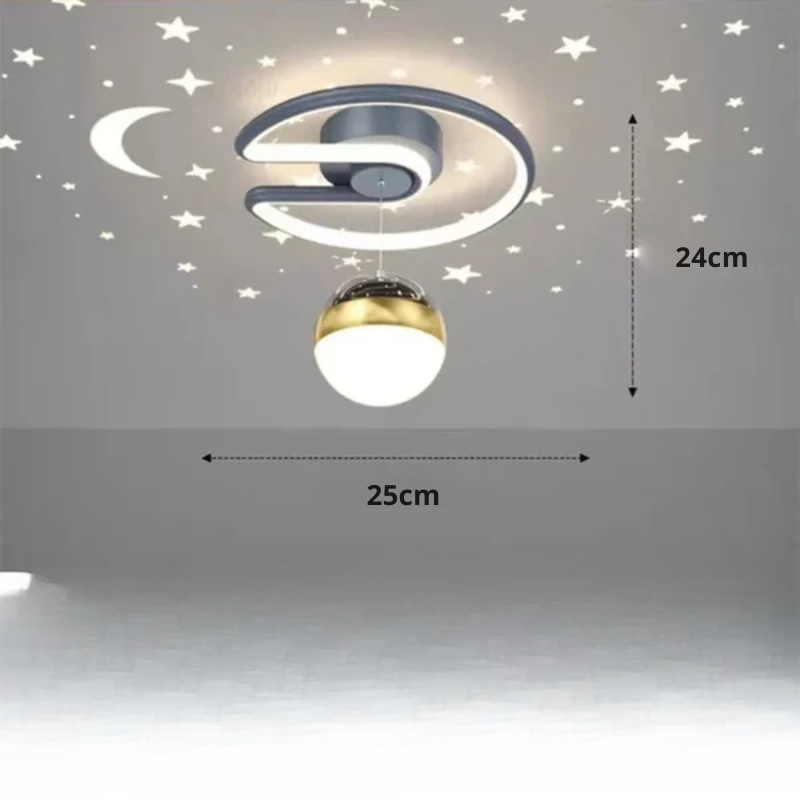 مصابيح سقف LED بتصميم السماء المرصعة بالنجوم – تصميم مصباح معلّق عصري لغرف الأطفال وغرف المعيشة | يوروسيل