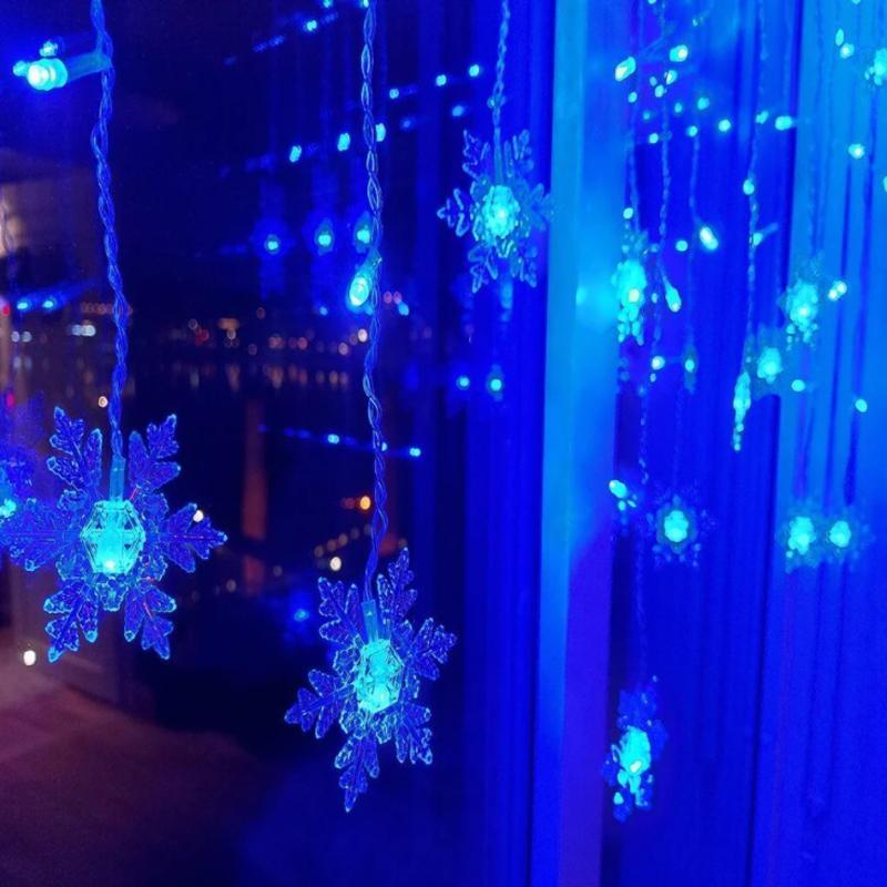 Schneeflocken-LED-Lichtervorhang für jeden Raum | Euroselle
