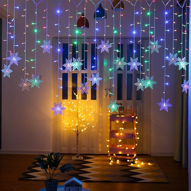 Schneeflocken-LED-Lichtervorhang für jeden Raum | Euroselle