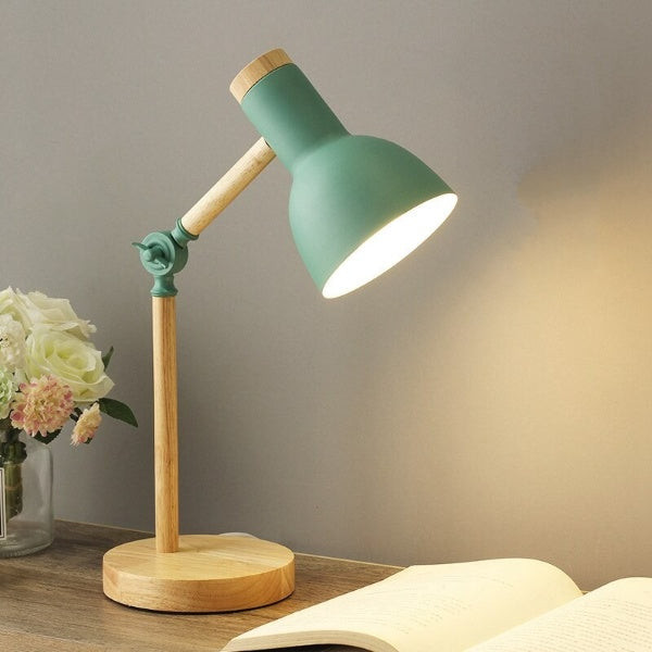 Lampe de bureau LED avec accent en bois | Euroselle