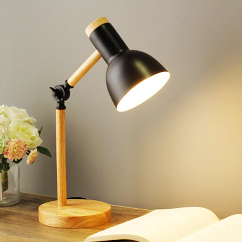 Lampe de bureau LED avec accent en bois | Euroselle