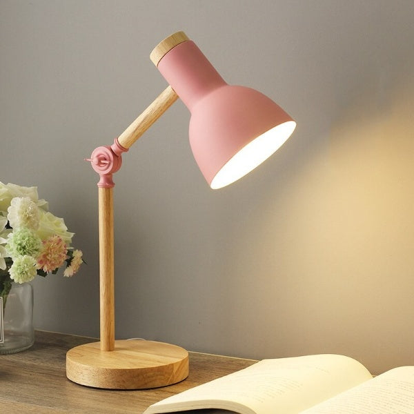 Lampe de bureau LED avec accent en bois | Euroselle