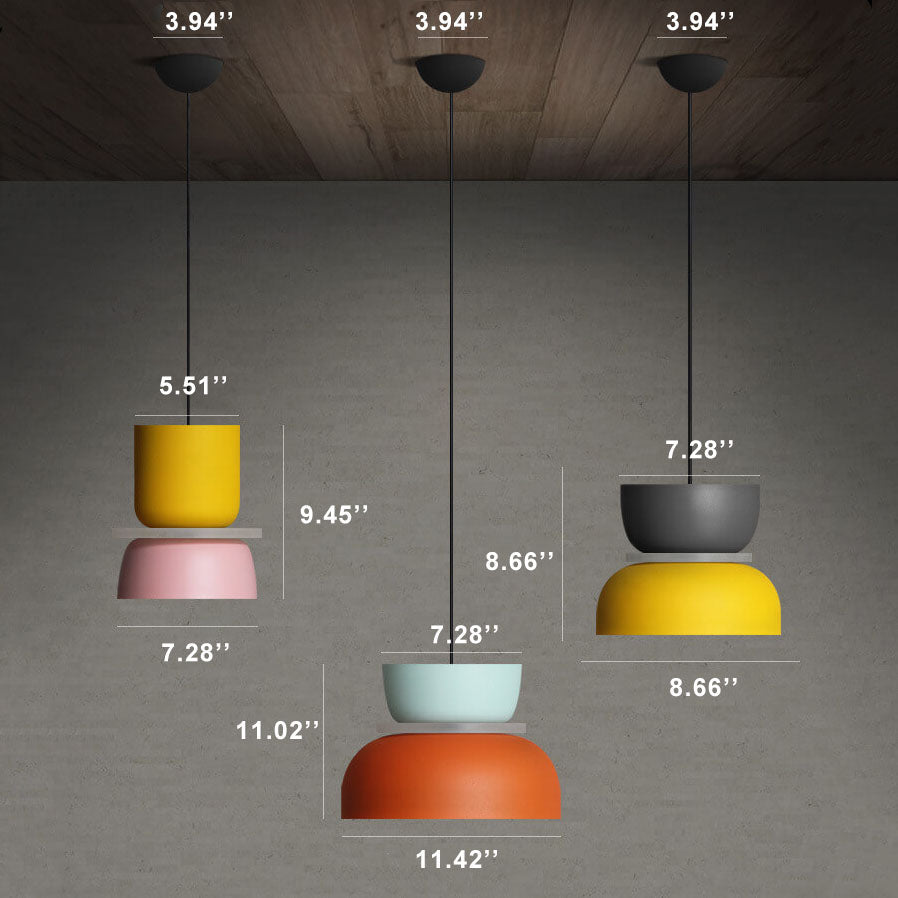 Scandinavische macaron-hanglamp | Moderne ledverlichting | Euroselle