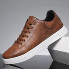 Herres klassiske læderhverdags-sneakers | Euroselle